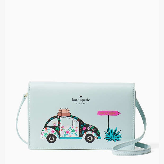 Kate Spade New York Horizons Winni "Out Of Office" Leather Clutch Or Crossbody